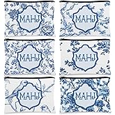 Shinylin 6 Pcs Mahjong Cosmetic Bag Gifts for Women Mahj Makeup Bag Zippered Pouch for Mah Jong Lover Player Birthday Party Supplies Friend Mom Grandma Mother's Day Lucky Gift(Chinese Mahjong)