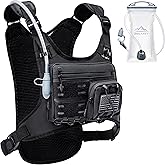 Zelvot Running Vest with 2L Water Bladder, Hydration Backpack, USA Original Patent, Lightweight Hydration Pack with Gear Holder, Reflective Chest Pack for Men Women for Marathon