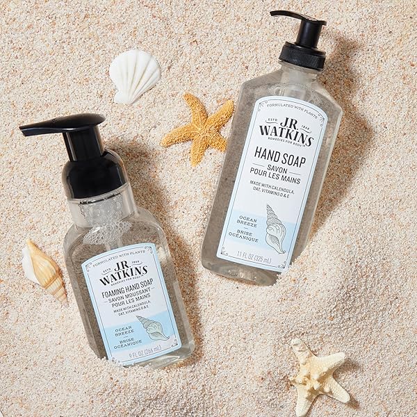 J.R. WATKINS 20632 FOAM HAND SOAP, OCEAN BREEZE SCENT, 9 OZ