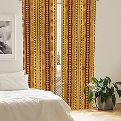 Lunarable Tribal Window Curtains, Vertical