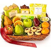 A Gift Inside Congratulations Orchard Delight Fruit and Gourmet Basket
