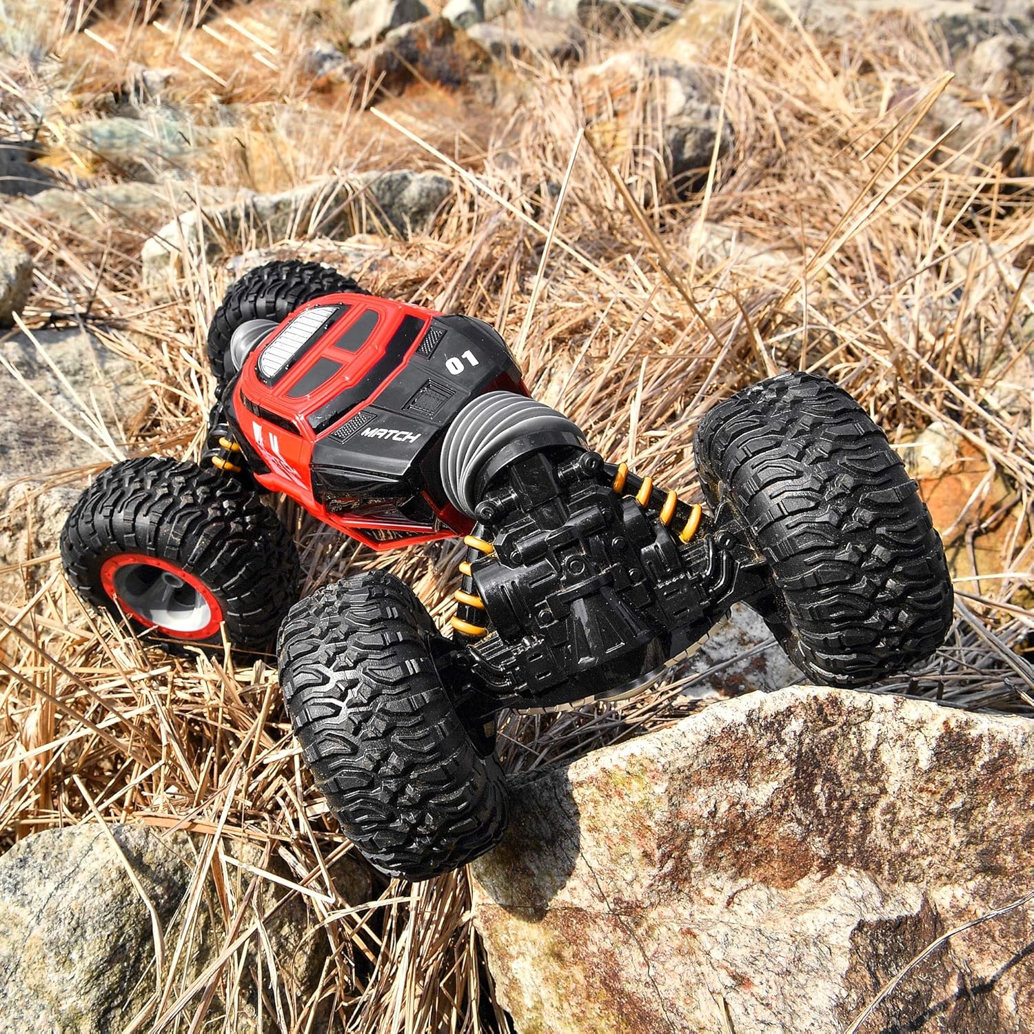 BEZGAR 15 Toy Grade1:14 Scale Remote Control Crawler, 4WD Transform 15 Km/h All Terrains Electric Toy Stunt Cars RC Monster Vehicle Truck Car with Rechargeable Batteries for Boys Kids Teens and Adults: Toys & Games