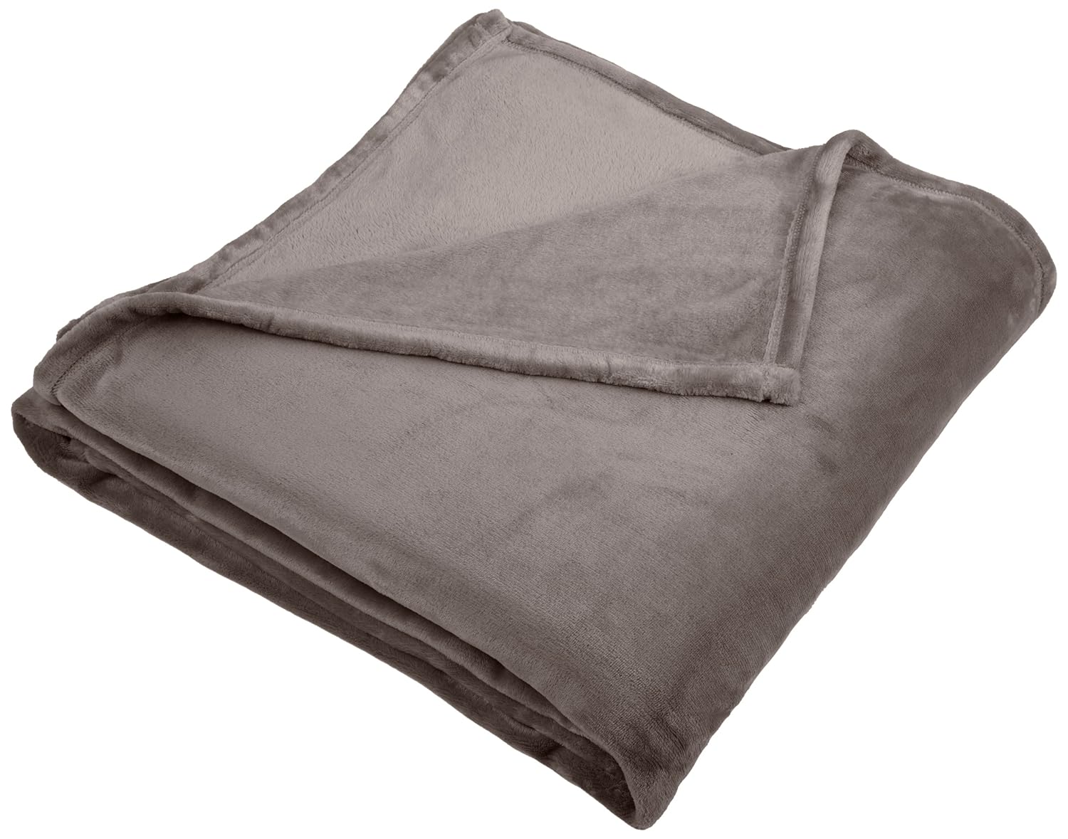 Pinzon Velvet Plush Blanket Twin, Grey Home & Kitchen