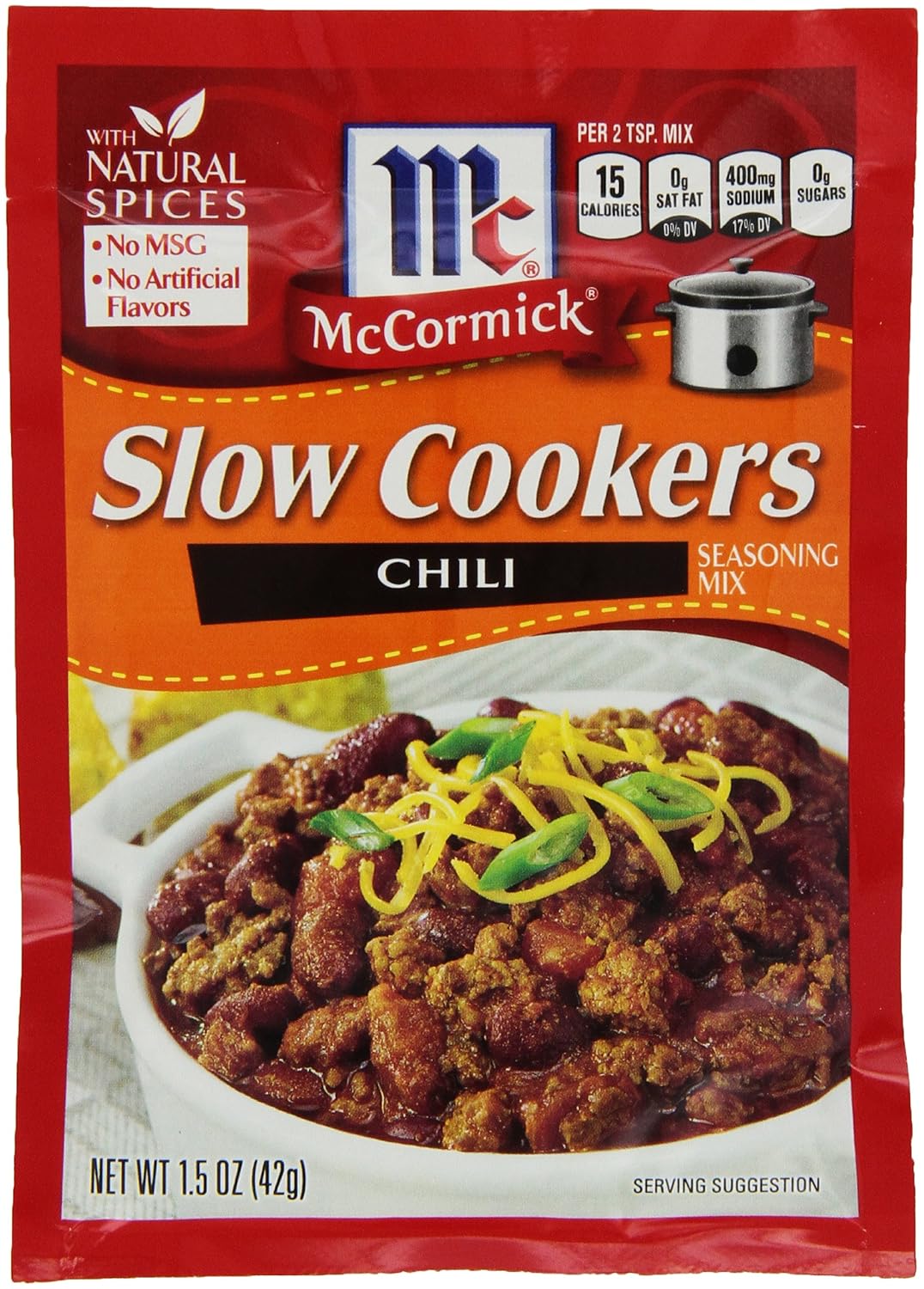 McCormick Slow Cookers Chili Seasoning Mix, 1.5 oz (Case