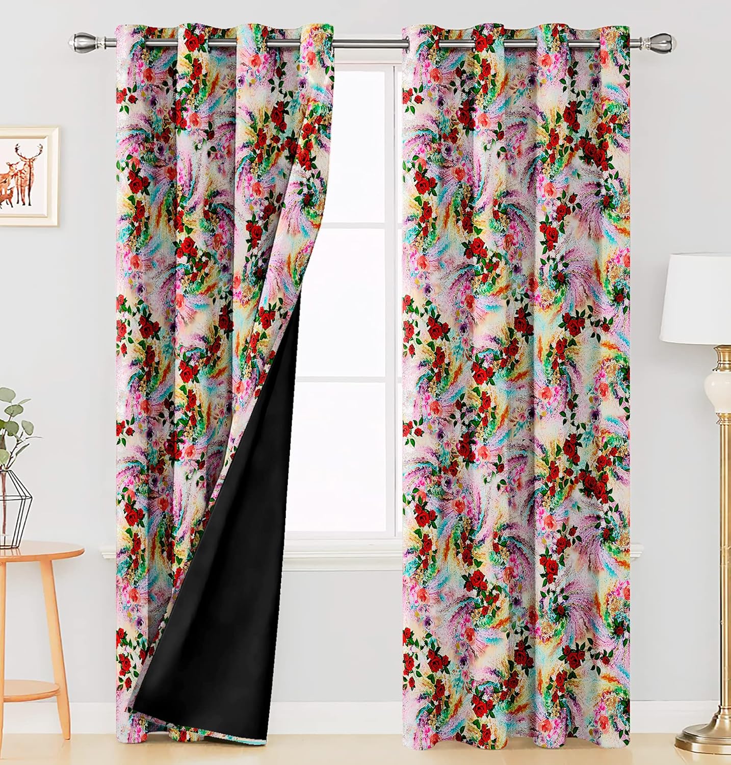 Buy Ultimate Trends Premium Polyester Floral Printed 100 Blackout