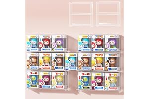 Wall Floating Shelves Compatible with 21 Boxed Funko Pops, Stackable Display Shelf for Collectibles, Clear Acrylic Figurine P