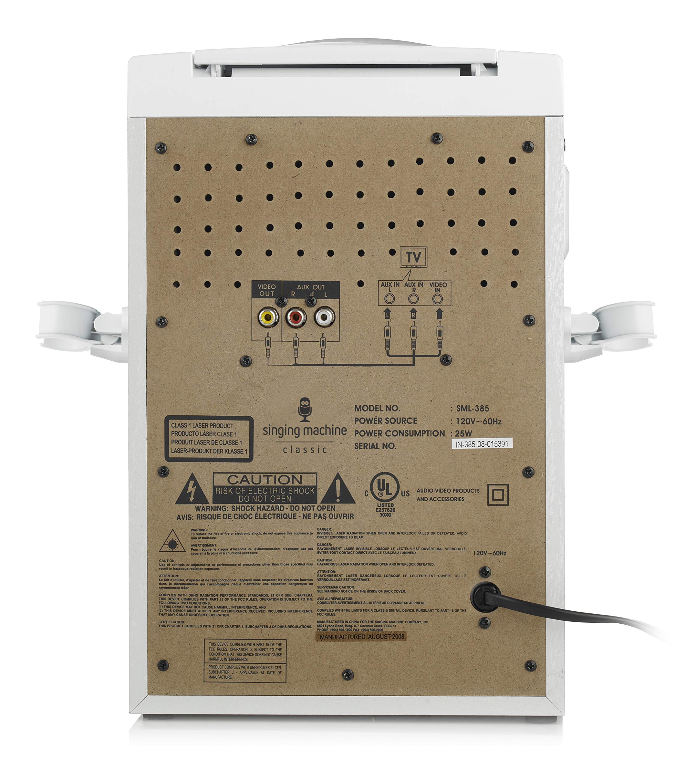 Singing Machine SML385UW Bluetooth Karaoke System with LED Disco Lights