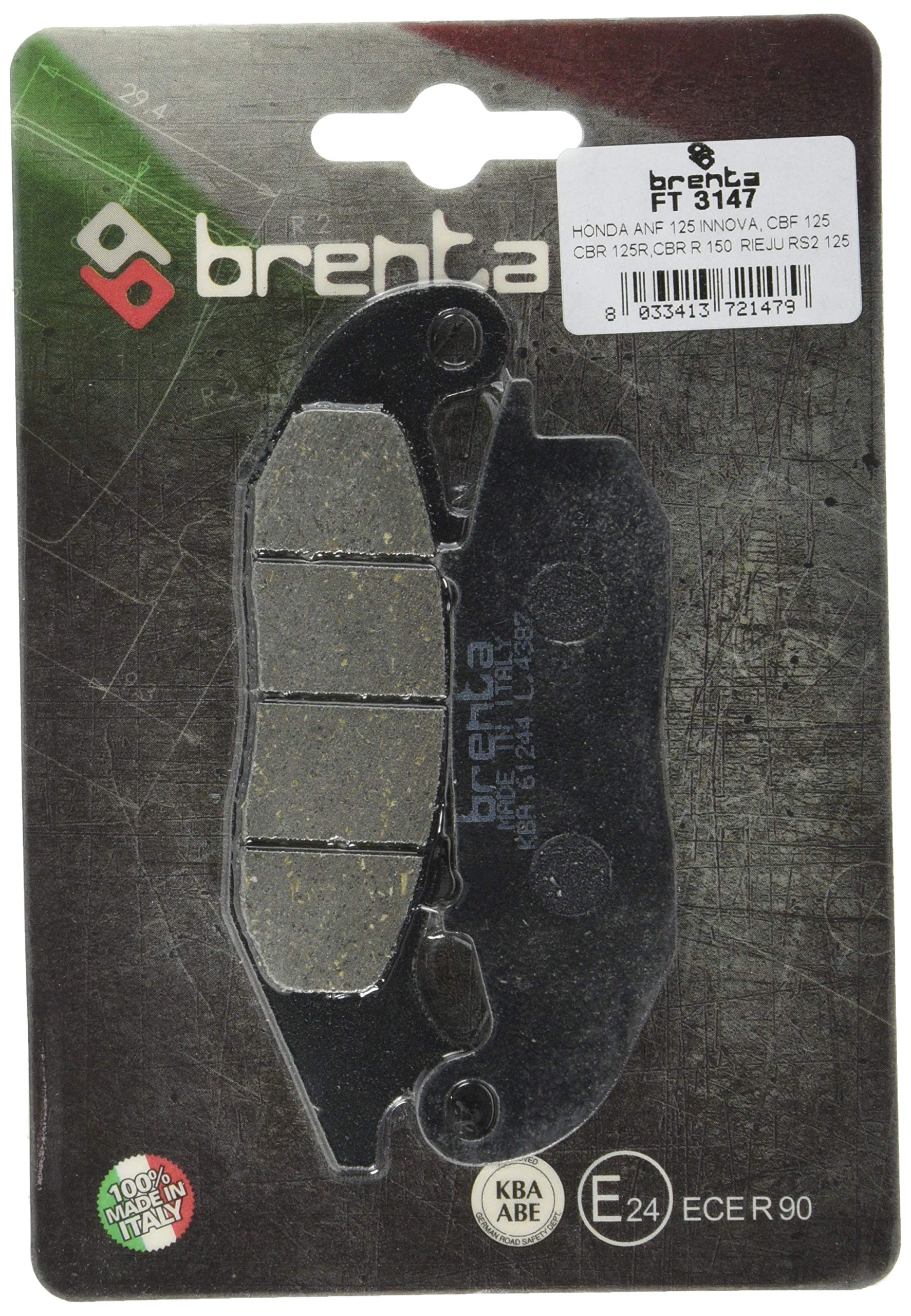 Brenta Pills Brake organiche Moto For Honda ANF Innova 125, CBF 125, CBR 125 R