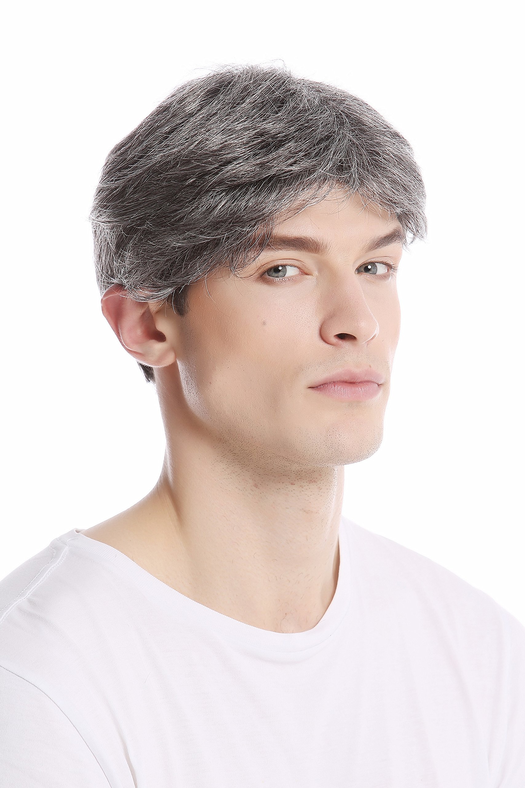 WIG ME UP - GFW1168-44 Men Gents Wig short casual youthful modern look dark grey gray