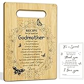 Godmother Gift from Godchild, Bamboo Cutting Board for Kitchen Decor, Personalized Gifts for God Mother, Mothers Day Birthday Christmas Gifts, Godmother Proposal Gift Cutting Board -03