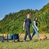 TIMBER RIDGE Festival Trolley on Wheels 200L Folding Wagon Cart view 2