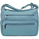 VOLGANIK ROCK RFID Purses for Women Fabric Nylon Multi Pocket Crossbody Bag Ladies Travel Handbag