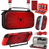 Gurgitat 6in1 Kits Accessories Bundle for Nintendo Switch 2 2025 - Cute Carrying Case, Protective Cover, Grips, Thumb Grips, 24 Game Holder, Shoulder Strap Teens Boys Girls, Red [video game]
