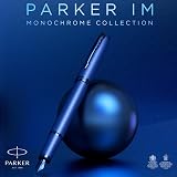 Parker IM Monochrome Ballpoint Pen Blue Finish Medium Point Gift Box view 6
