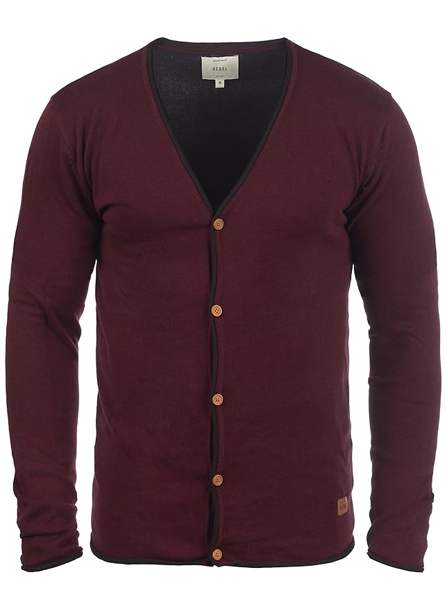Redefined Rebel Maxen Herren Strickjacke Cardigan Feinstrick Mit V-Ausschnitt Und Knopfleiste Aus 100% Baumwolle Slim Fit