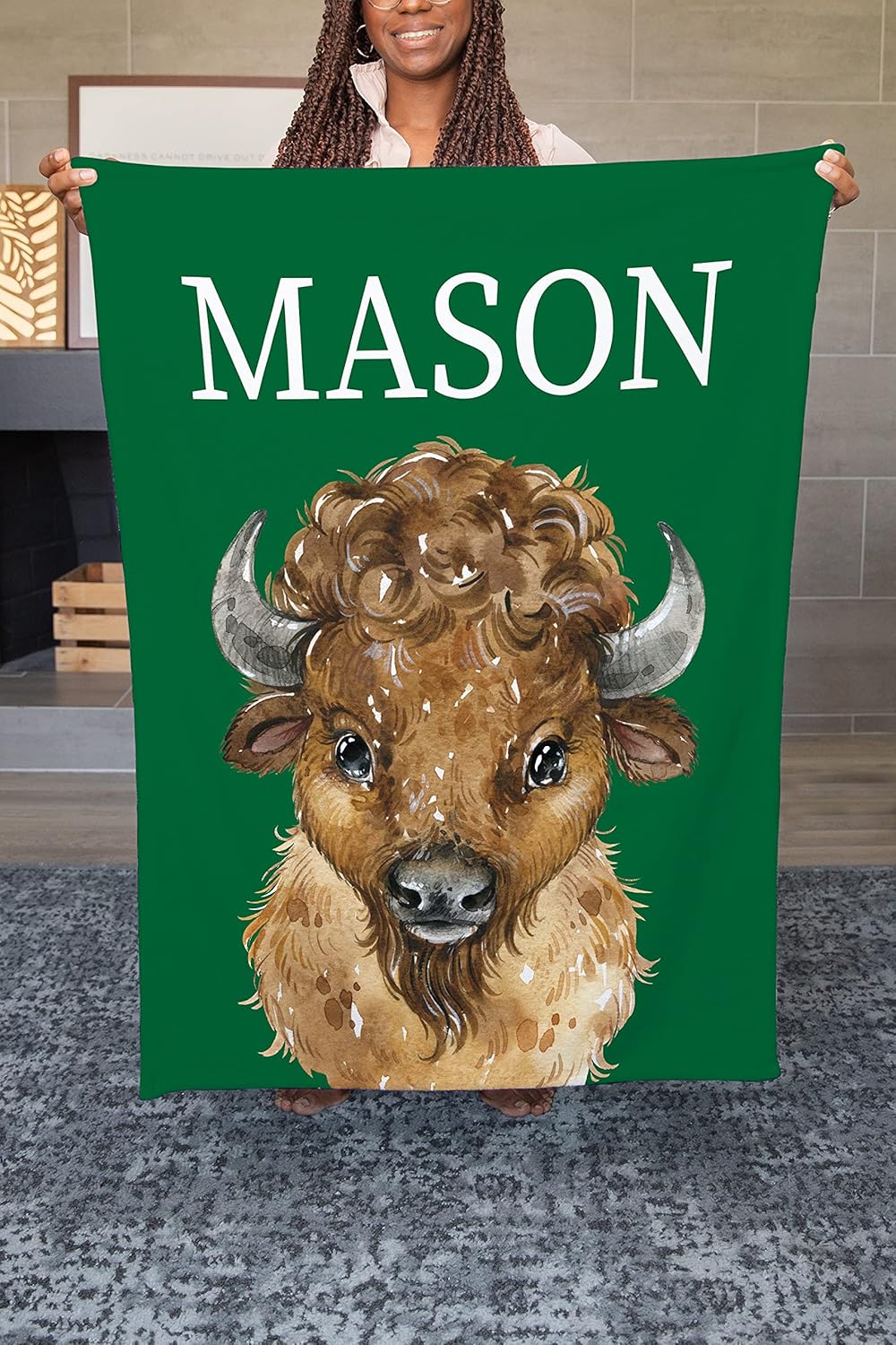 Bison, Blanket Personalized Adult, Buffalo Blanket, Cozy
