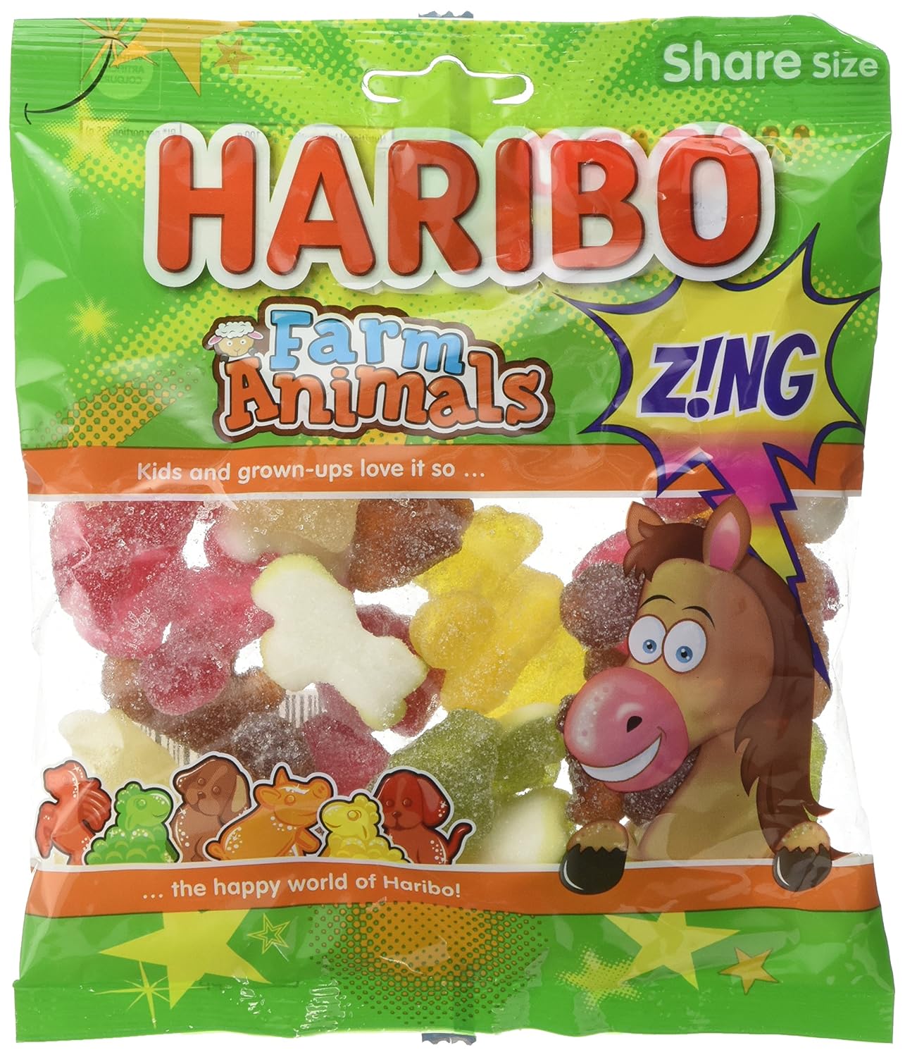 Haribo Farm Animals Zing Sweets, 180 g, Pack of 12 Amazon.co.uk Grocery
