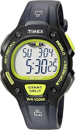 timex men's t5e901 ironman classic 30 resin strap watch