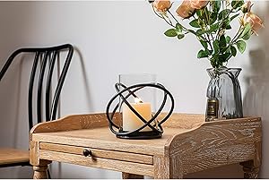 XUANJIA Decorative Candle Holder with Removable Glass Hurricane for Wedding Decorations, Parties, or Everyday Home Decor