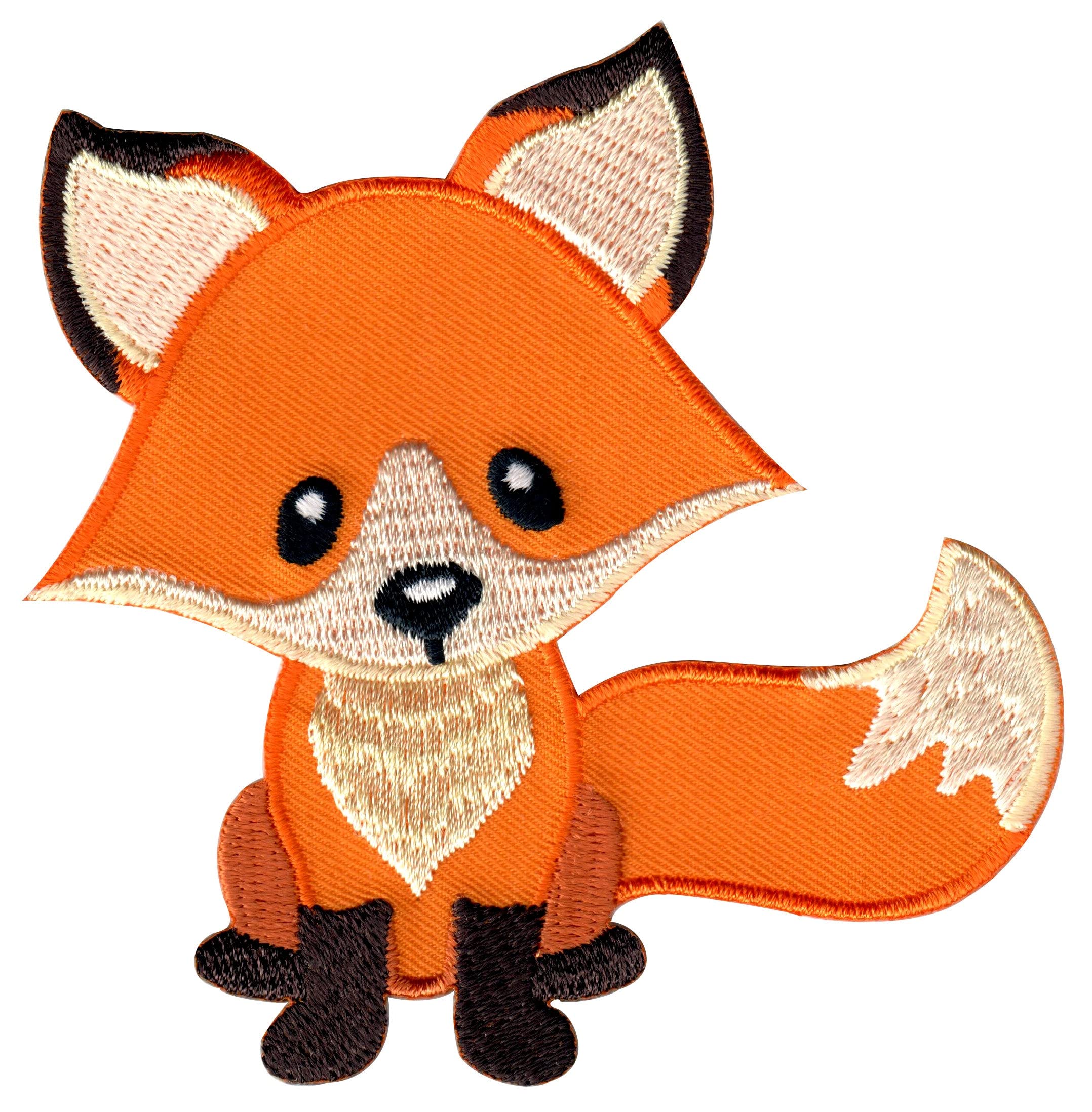 PatchMommy Fox Iron-On Patch - Premium Embroidered, Washable - 3.5" x 3.5" - Durable Applique for Jackets & Backpacks
