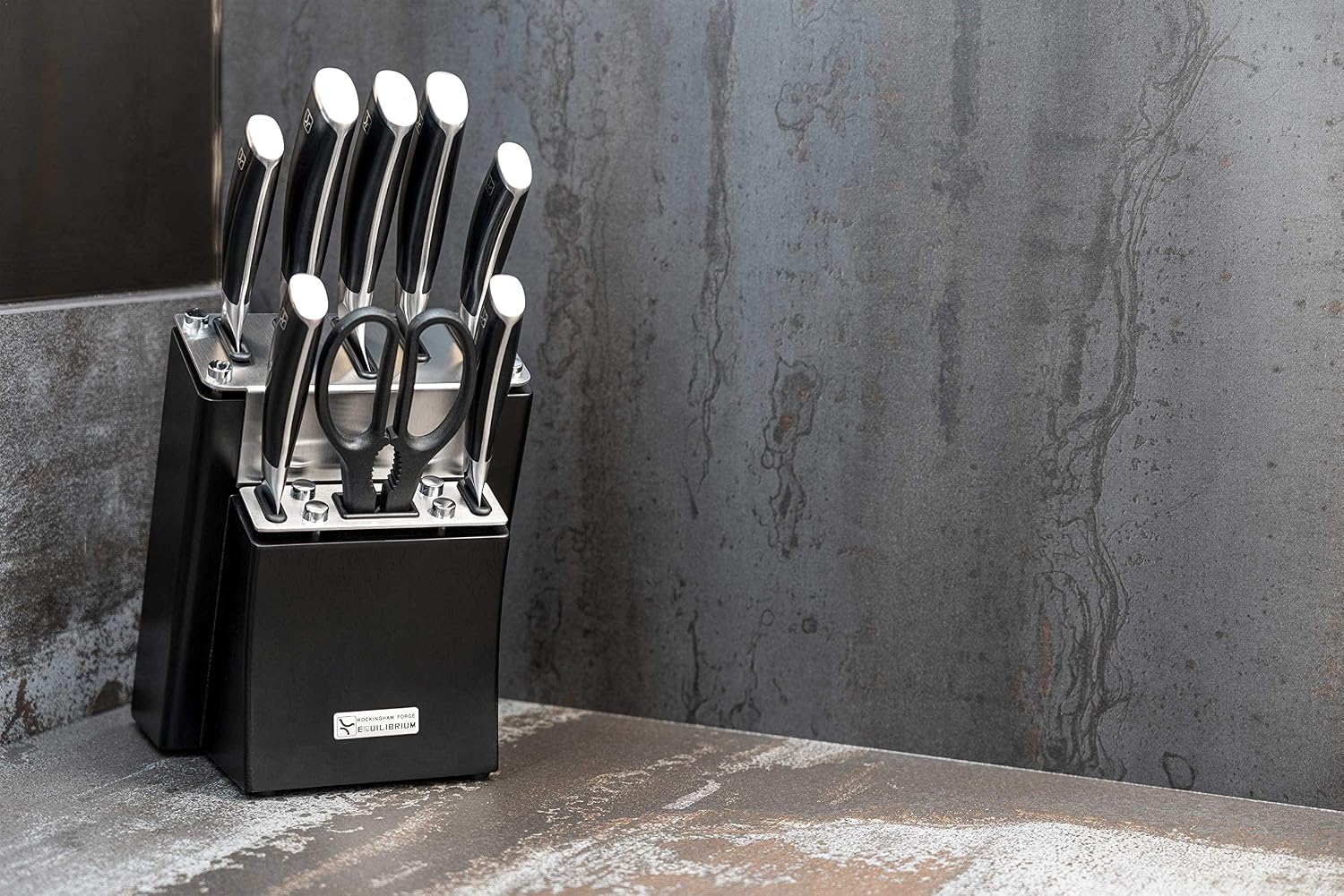 Rockingham Forge Equilibrium 9-Piece Kitchen Knife Block Set, Professional Stainless Steel Chefs Knives Selection - Image 4