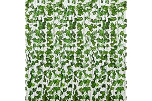 CQURE 36 Pack 252Ft Artificial Ivy Garland, Fake Vines Leaf Garland Green Leaves Fake Plants Hanging Vines Plant Greenery Garland for Bedroom Wedding Party Garden Wall Room Decor