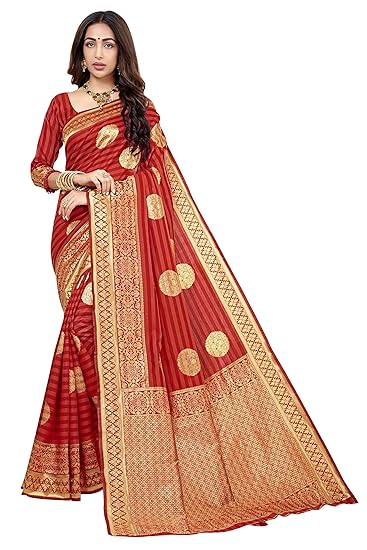 Women�s Banarasi Silk Saree (Banarasi_Saree115_Red)