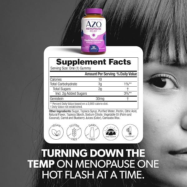 AZO MENOPAUSE RELIEF GUMMIES DAYTIME & NIGHTTIME BUNDLE (60 CT) – ESTROGEN‑FREE SUPPORT FOR HOT FLASHES, NIGHT SWEATS & BETTER SLEEP, MENOPAUSE SYMPTOM RELIEF FOR DAY AND NIGHT*