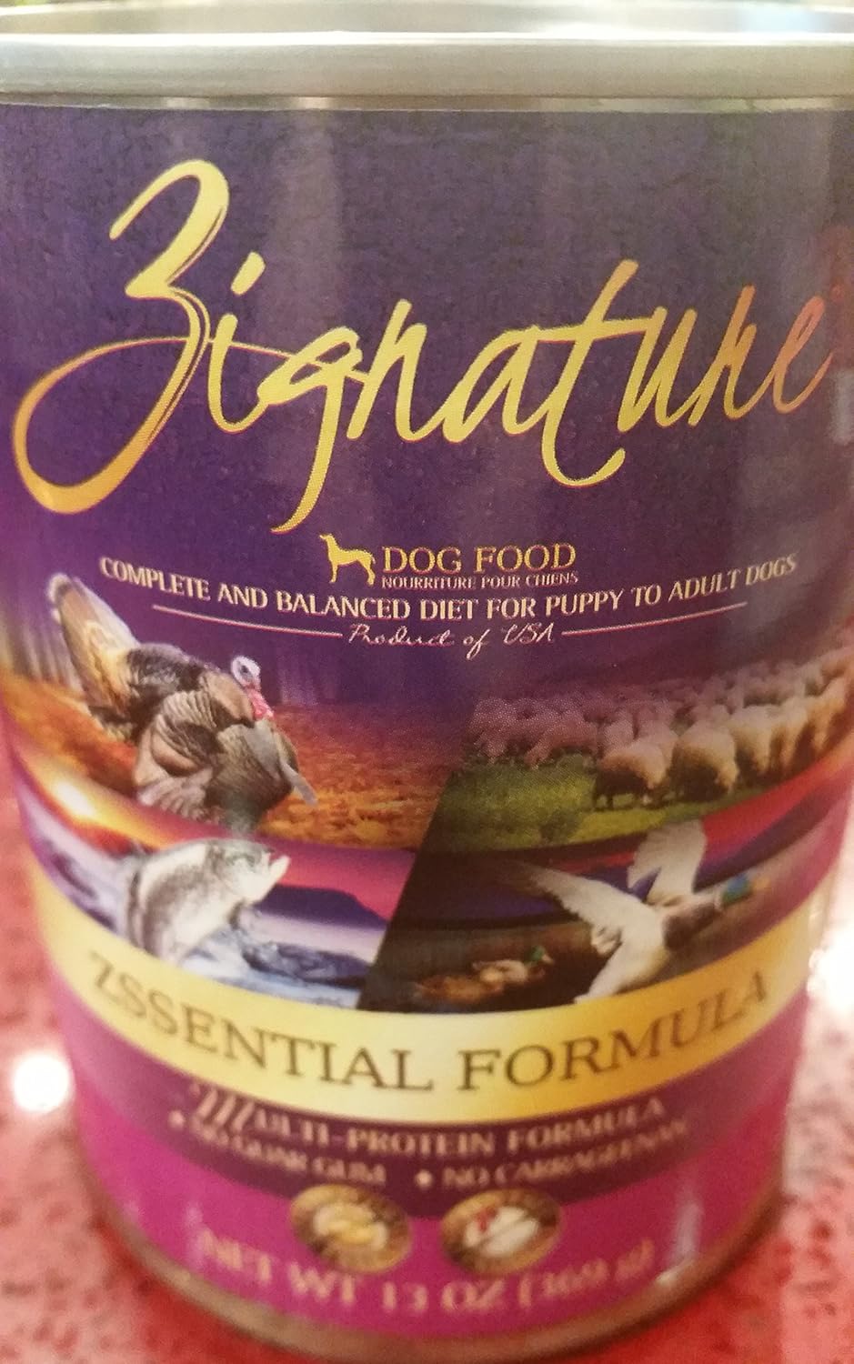 zignature dog food zssential formula
