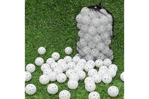 Coopay 50/100/200 Pack Practice Golf Balls, 42mm Plastic Golf Training Balls with a Drawstring Bag Hollow Sports for Swing Practice Driving Range Backyard Home Indoor Outdoor Use