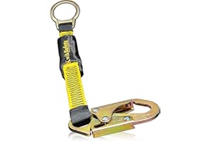 KwikSafety - Charlotte, NC - DOLPHIN DORSAL [1 PACK] 18" D-Ring Extender [Easy Hookup] ANSI Tested OSHA Compliant Harness Extension Lanyard Safety D Ring PPE Construction Roofing Fall Arrest Gear