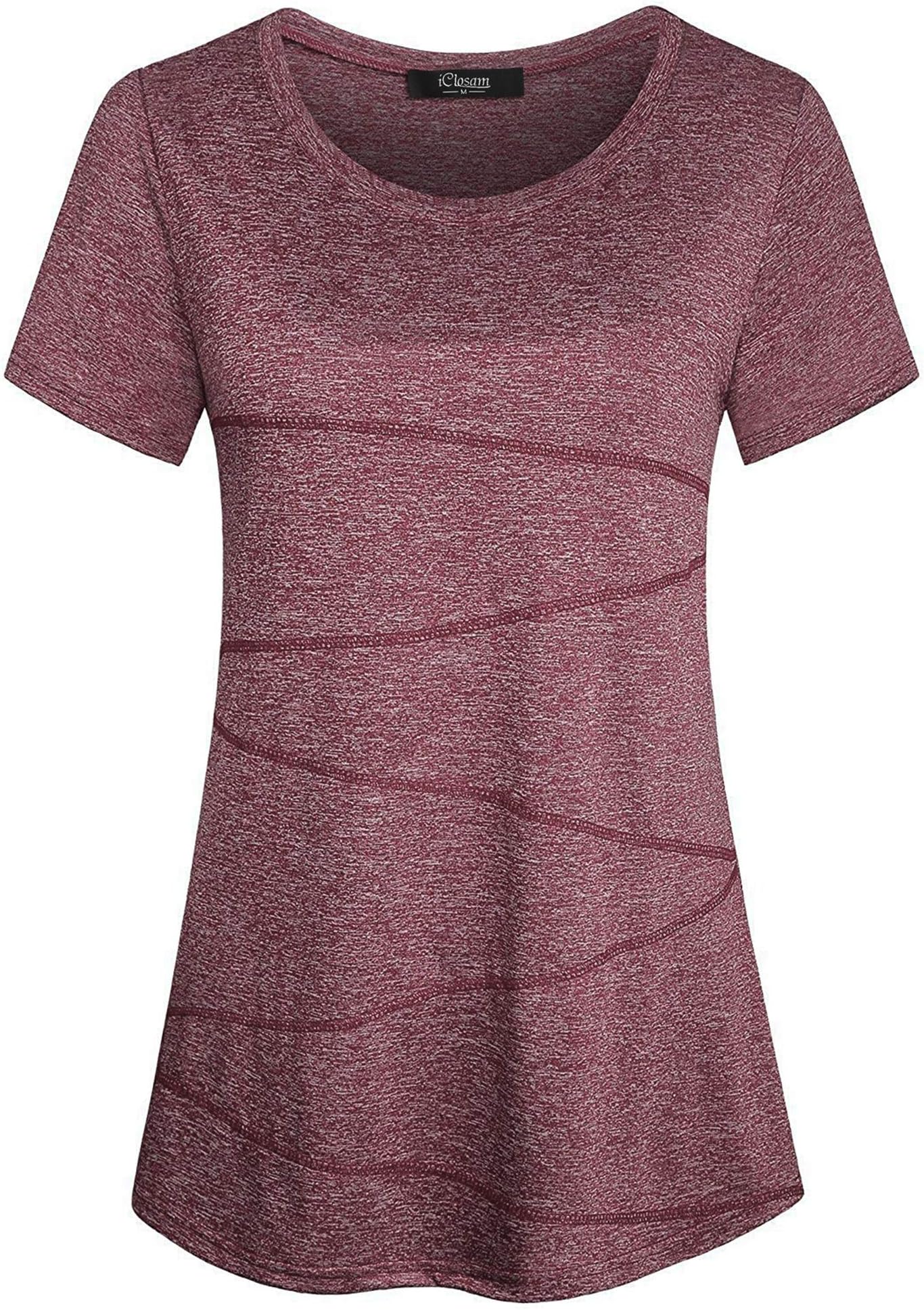 Women's Short Sleeve Yoga Tops Flowy Fitness Workout T Shirt