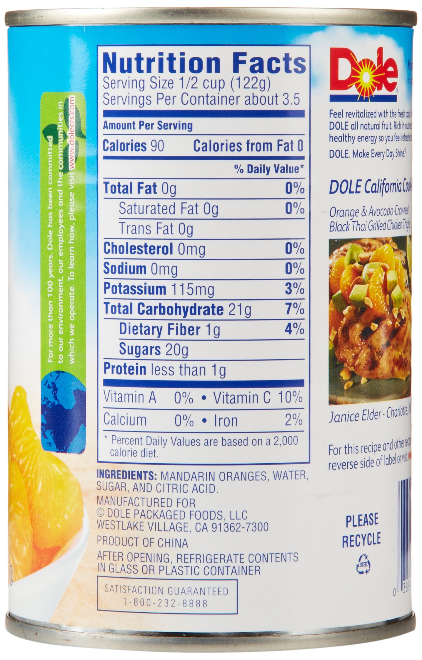 canned fruit nutrition