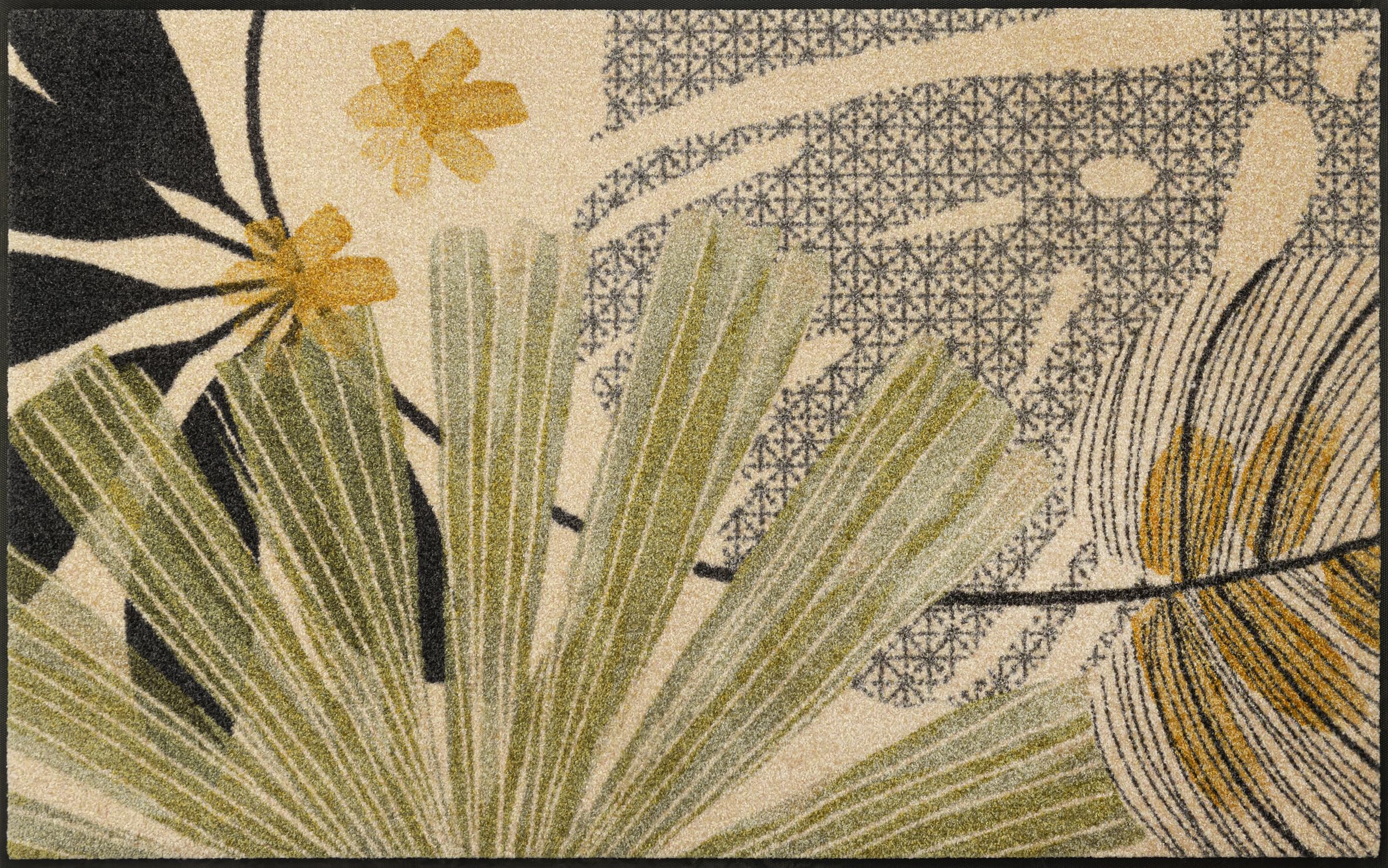 Wash+Dry Garden Soul Door Mat, 75 x 120 cm, Washable for Indoor and Outdoor Use