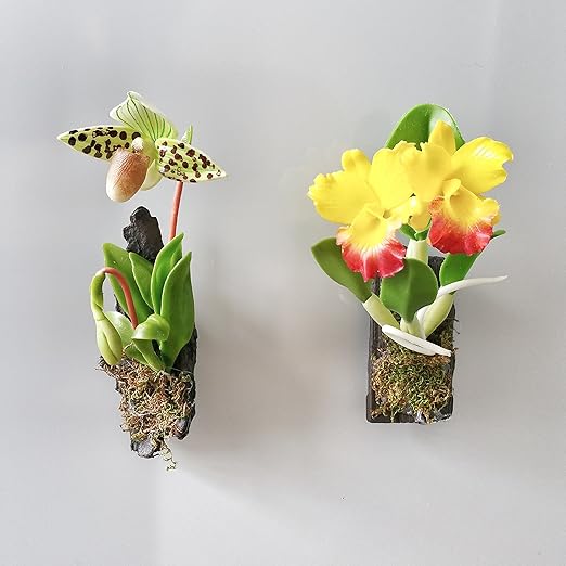 3d imán de frigorífico juego de 2 hecho a mano flexible arcilla ...