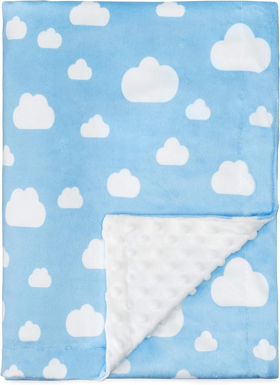 Comfy Cubs Baby Blanket Soft Minky Swaddle Cuddle Reversible Unisex
