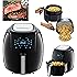GoWISE USA 5.8-Quarts 8-in-1 Electric Air Fryer XL + 50 Recipes for your Air Fryer Book (Black)