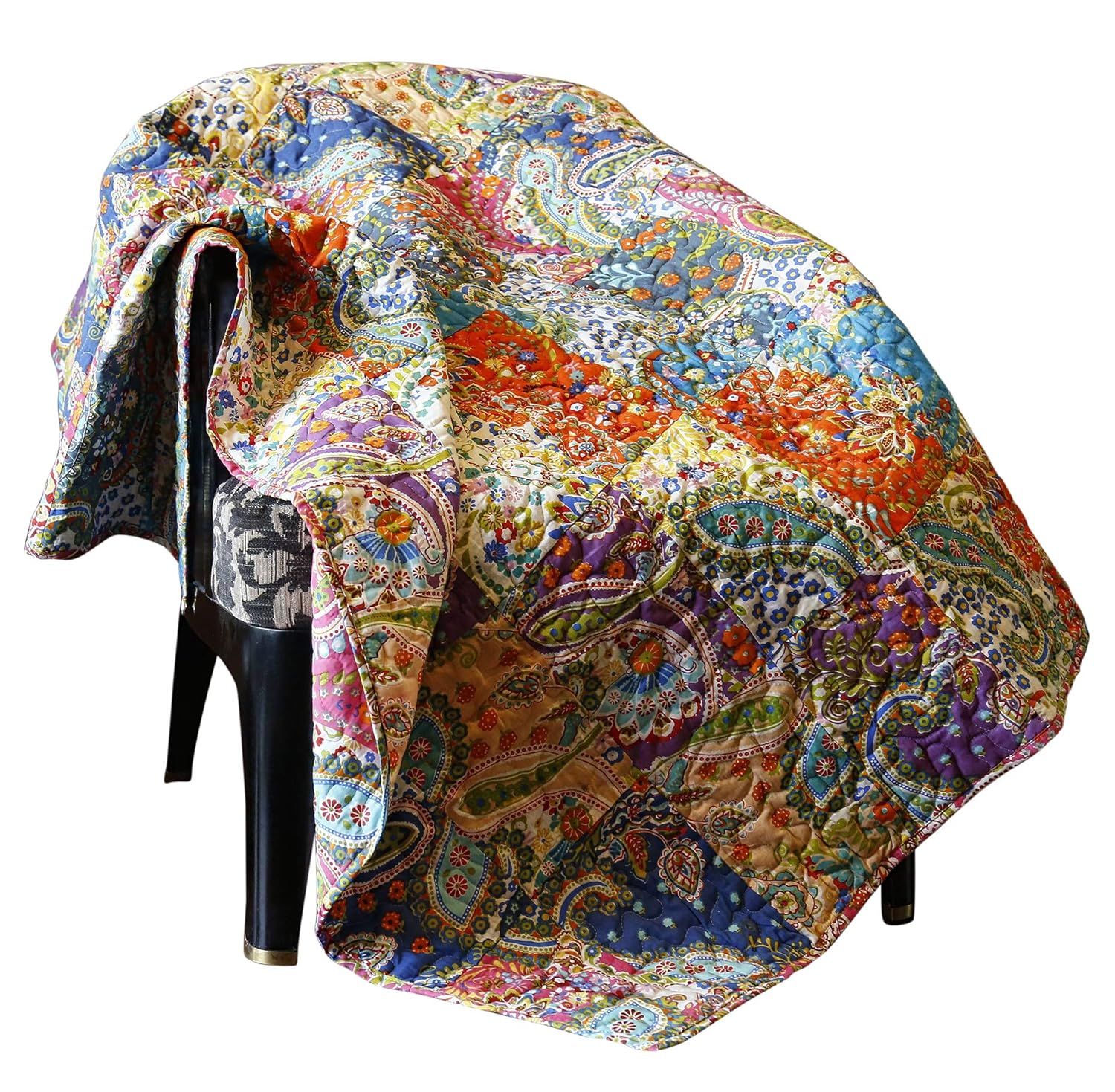 Rajrang Throws Blanket Multi Color Super Soft Warm Indian Decorative