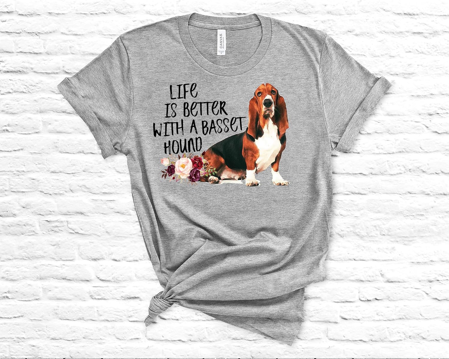 Life Is Better With A Basset Hound Dog Lover T Shirt Gift For Woman S