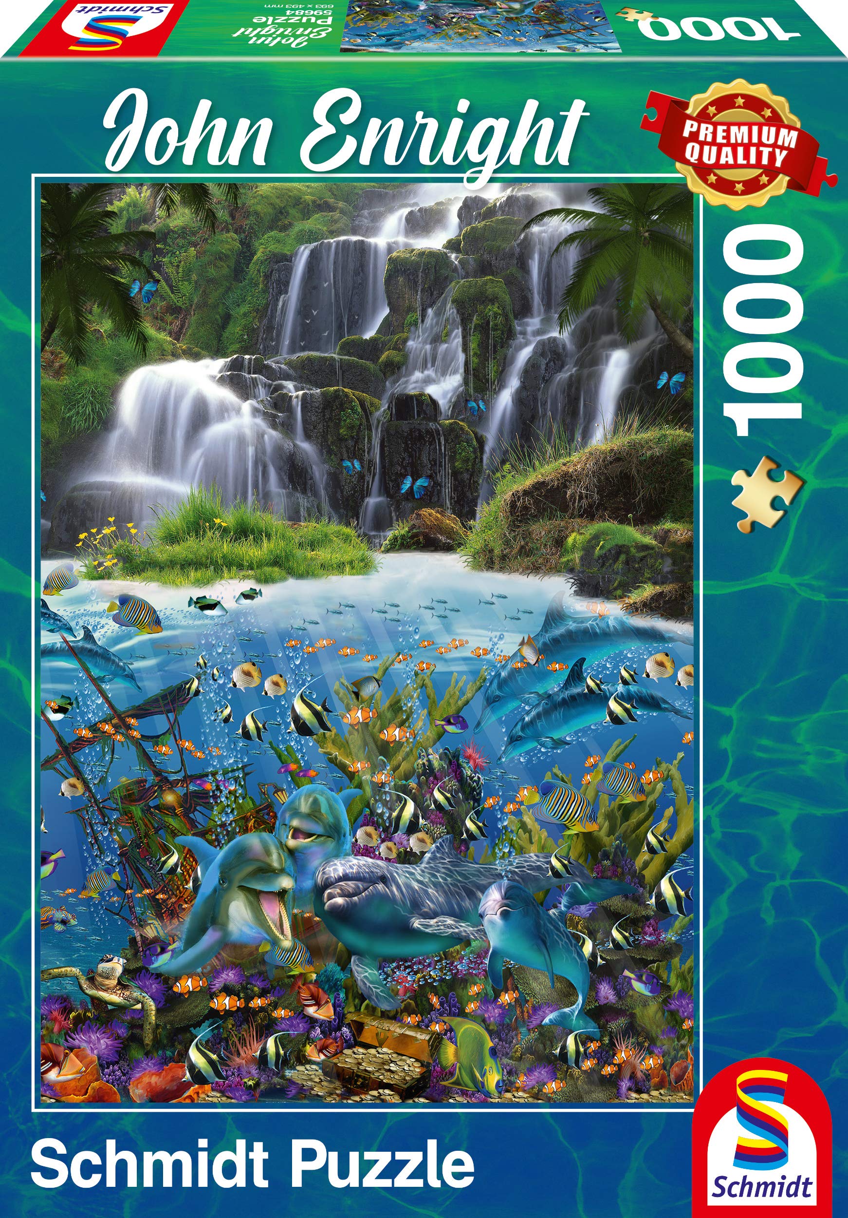 Schmidt | John Enright: Under the Waterfall (1000 pieces) | Jigsaw Puzzle | Ages 12+