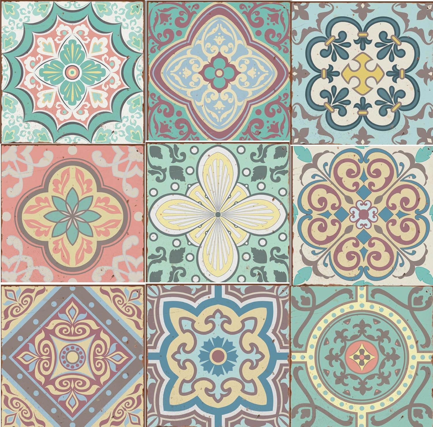 LPS Pack of 9 Mixed Pastel blue green yellow pink Victorian Moroccan