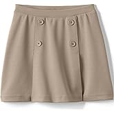 Lands' End School Uniform Girls Ponte Button Front Skort