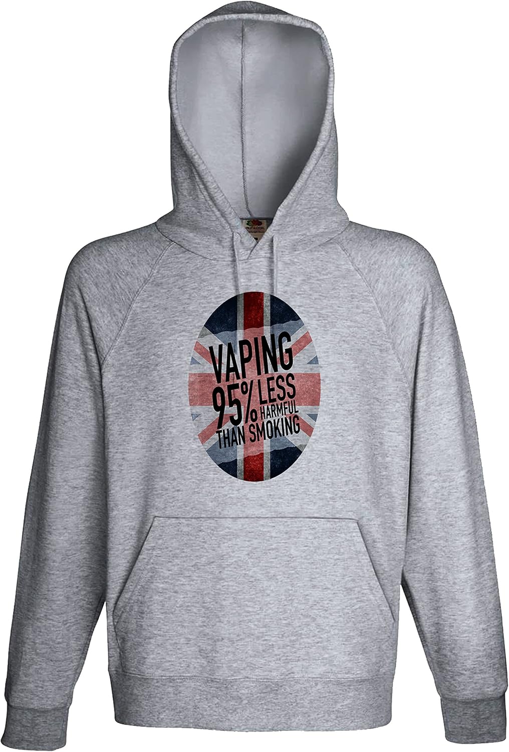 FunnyWear Vaping Less Harmful Hoodie Custom Made Hooded Sweatshirt