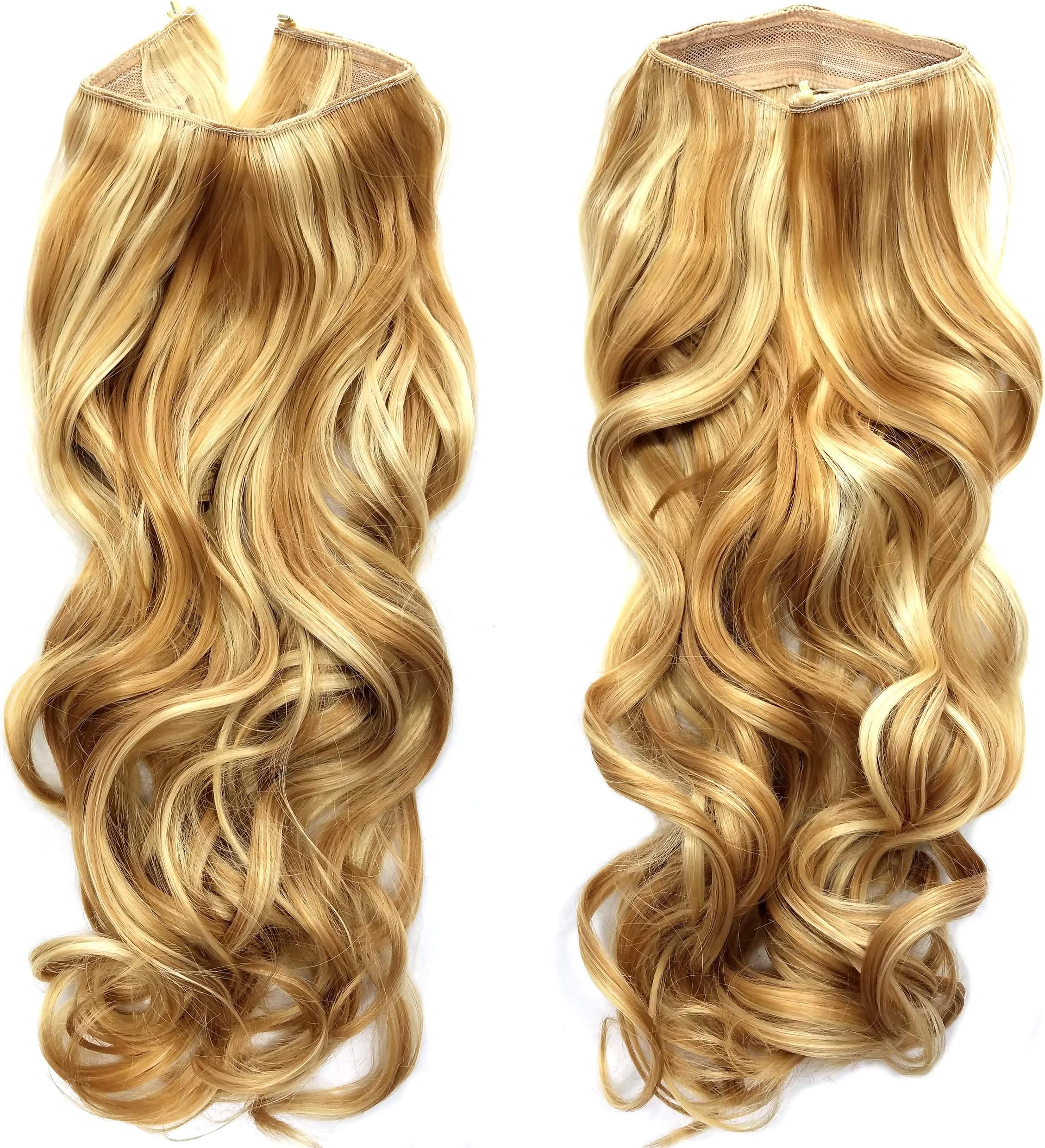 Knockout Hair 20-Inch Fiber Wavy Hair Extensions, 150 Grams, #27HY/86 - Dark Golden Blonde/Lt Bld Mix