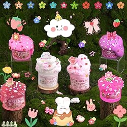 6 Pack Slimes, Pink Slime Kids, Cloud Slime kit for