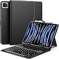 MoKo Universal Tablet Case with QWERT Keyboard for 9",9.7",10.1",10.2",10.4",10.5",10.9",11" Tablets, with Removable Wireless Bluetooth Keyboard&Pen Holder for iPad, Samsung, Fire, Pixel, Other Tablet