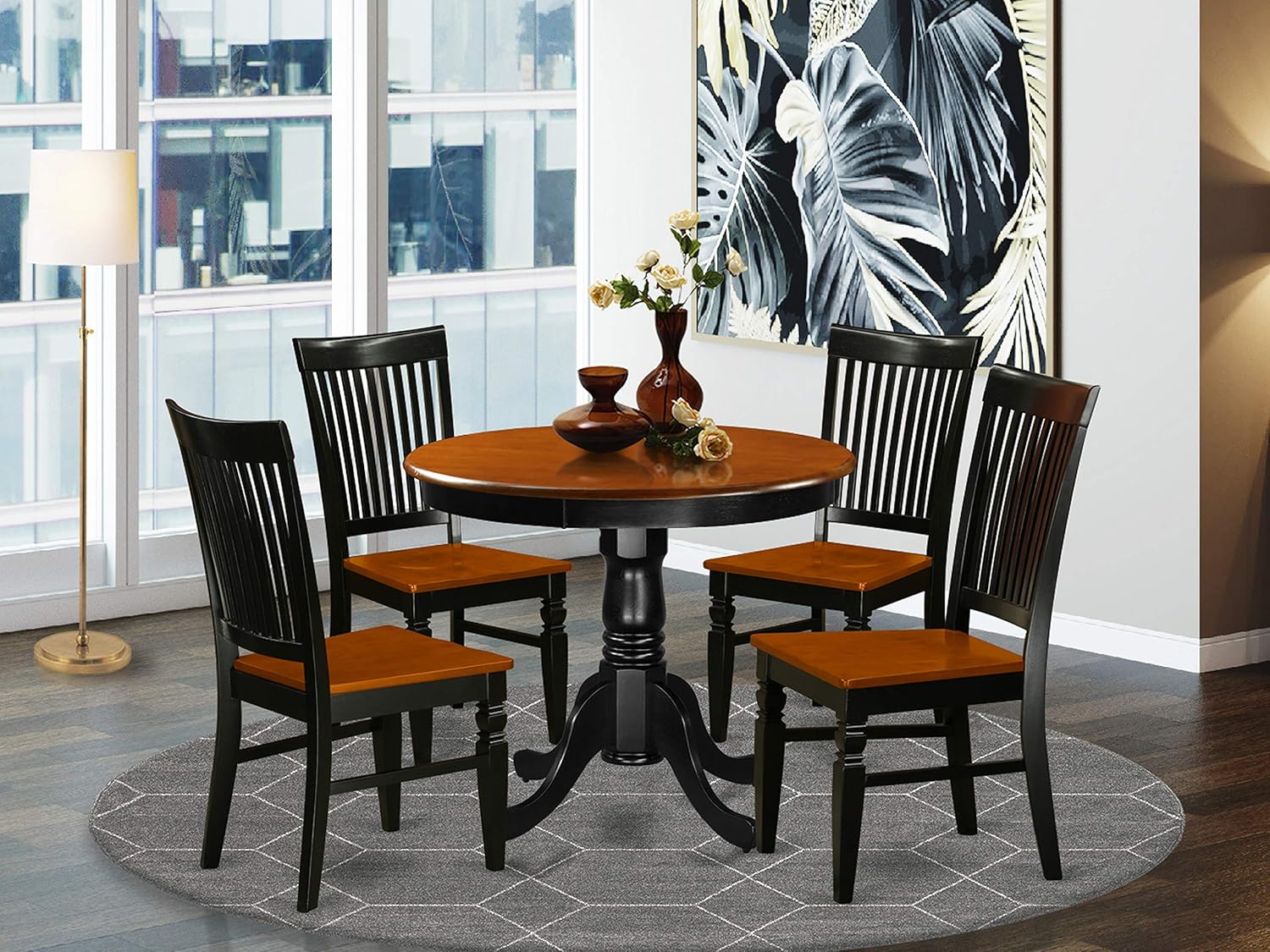 Amazoncom East West Furniture Kitchen Dining Table Set 4 Wonderful Kitchen Chairs A Attractive Dinner Table Cherry Color Wooden Seat Cherry And Black Dining Room Table Table Chair Sets Amazoncom East West Furniture Kitchen Dining Table Set 4 Wonderful Kitchen Chairs A Attractive Dinner Table Cherry Color Wooden Seat Cherry And Black Dining Room Table Table Chair Sets