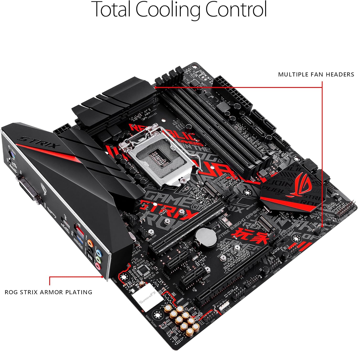 Amazon Com Asus Rog Lga1151 300 Series Ddr4 Hdmi Dvi M 2 Micro Atx Motherboard Strix 60 G Gaming Computers Accessories