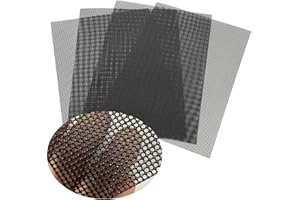 AWIORETON Stainless Steel Mesh Screen, 4 Pack 14 Mesh Hard 304 PVC Coated Stainless Steel Wire Screen for Vent, Cage, Cabinets, Security Guard, Garden (30 X 21CM)
