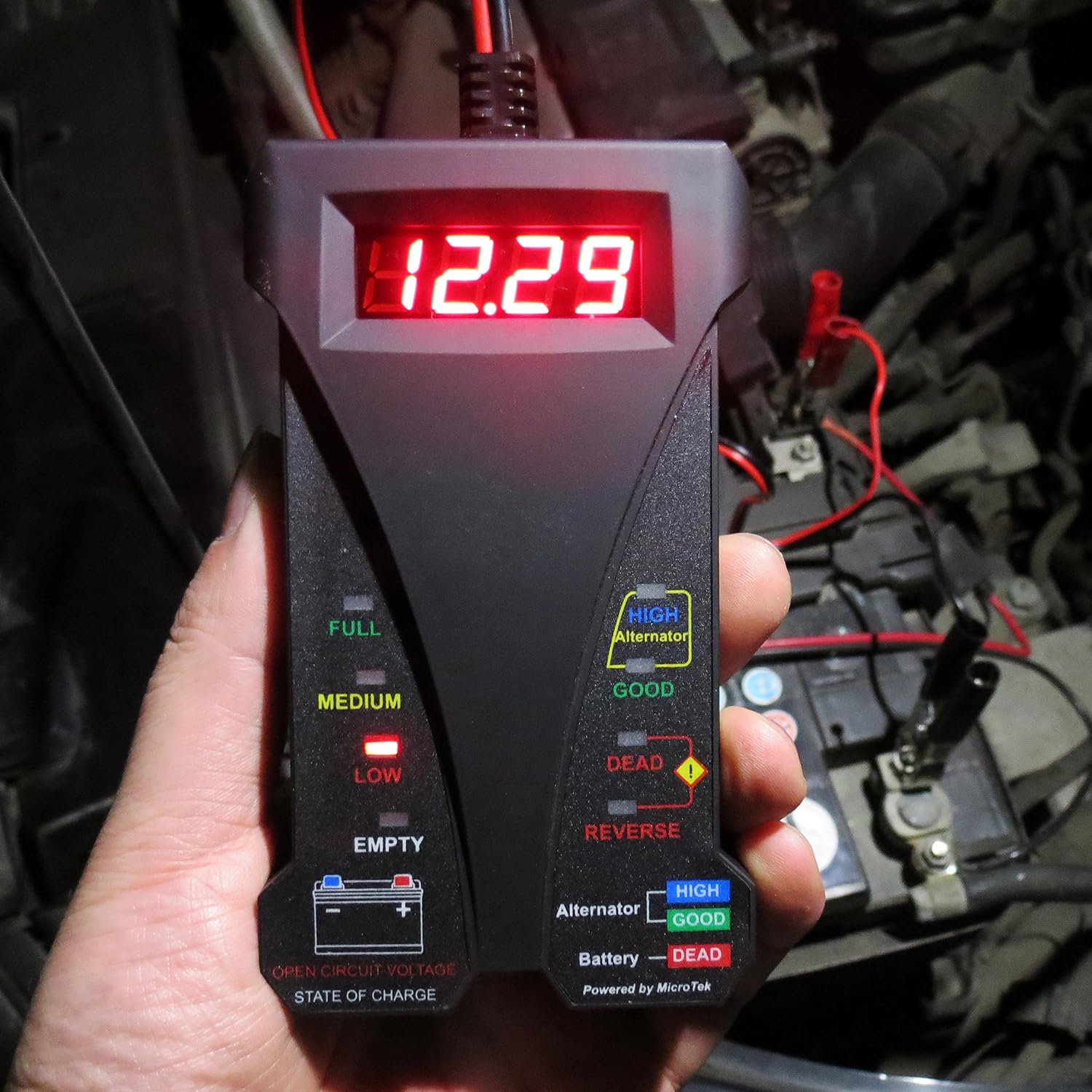 Testeur Batterie 12V MOTOPOWER MP0515A - 100-2000 CCA - Analyse Alternateur - Écran Couleur - Multilingue